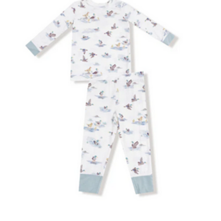 Angel Dear Migrating Mallards L/S Loungewear Set {Ivory}