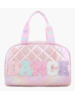 OMG Accessories 'Dance' Quilted Metallic Duffle Bag {Light Pink Glitter}