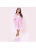 OMG Accessories Fleece Printed Bath Robe {Orchid Floral Bow Print}