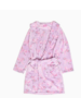 OMG Accessories Fleece Printed Bath Robe {Orchid Floral Bow Print}