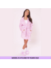 OMG Accessories Fleece Printed Bath Robe {Orchid Floral Bow Print}
