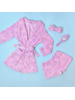 OMG Accessories Fleece Printed Bath Robe {Orchid Floral Bow Print}