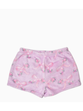 OMG Accessories Fleece Printed Cozy Short {Orchid Floral Bow Print}