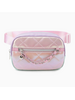OMG Accessories Metallic Quilted Fanny Pack {Light Pink Multi}
