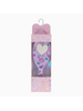 OMG Accessories Pearl Heart Floral Printed Hairbrush {Orchid}