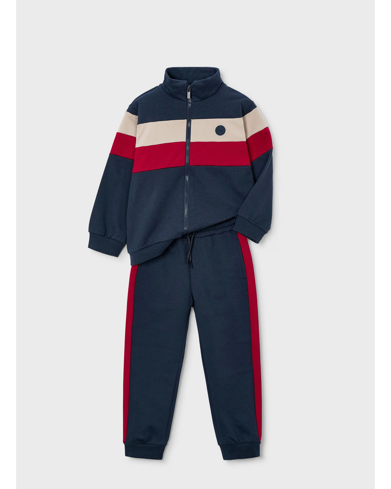 Mayoral Jogging Set w/ Race T-Shirt {Navy/Cherry}