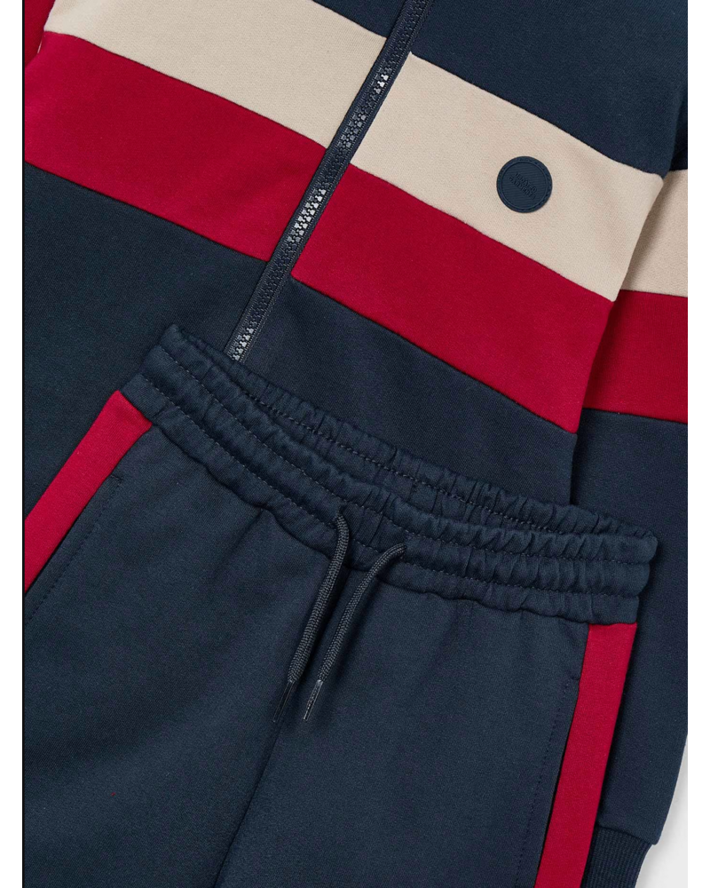 Mayoral Jogging Set w/ Race T-Shirt {Navy/Cherry}