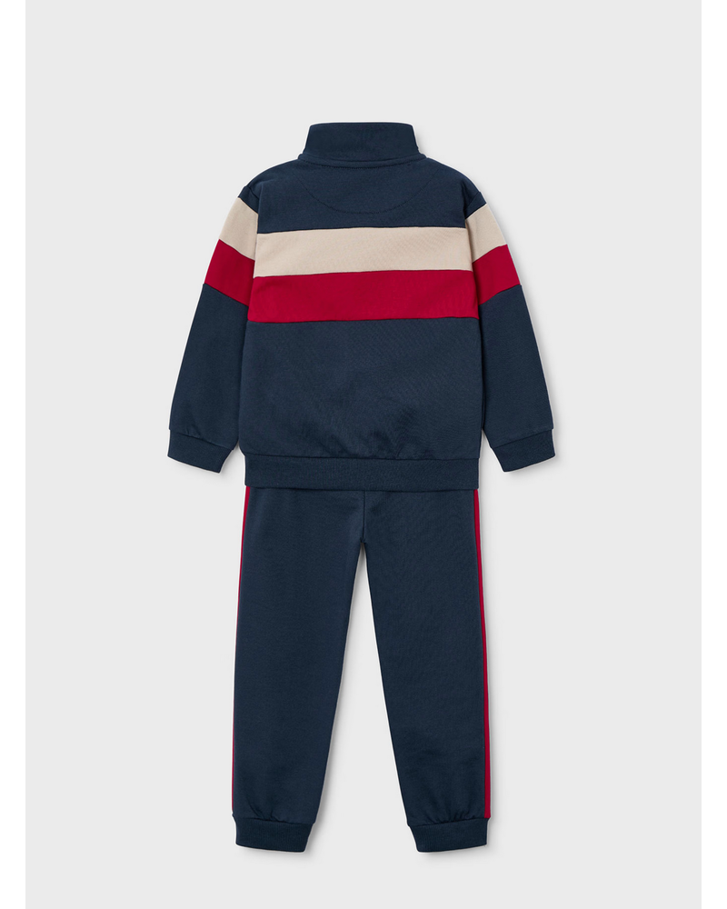 Mayoral Jogging Set w/ Race T-Shirt {Navy/Cherry}