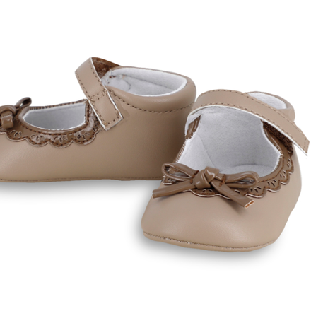 Mayoral 9789 Dressy Mary Jane Shoes {Taupe} F24