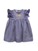 Vive La Fete LSU Tigers Emb Ruffle Sleeve Dress {Wht/Purp Gingham}