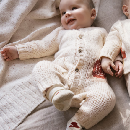 Mayoral Snail Sweater Knit Onesie {Cream/Rust}