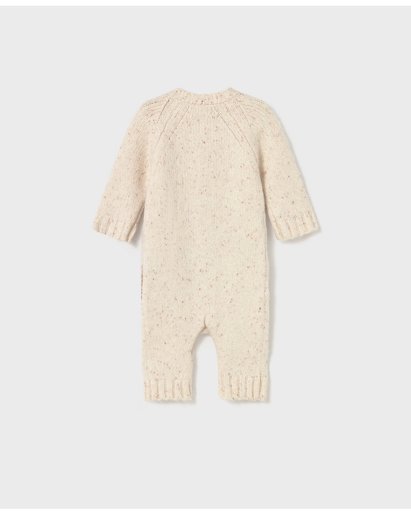 Mayoral Snail Sweater Knit Onesie {Cream/Rust}