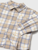 Mayoral Plaid L/S Button Up & Jean Set {Wht/Blue/Tan}