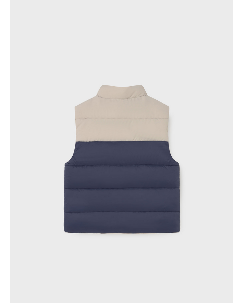 Mayoral Reversible Puffer Vest {Navy/Tan}