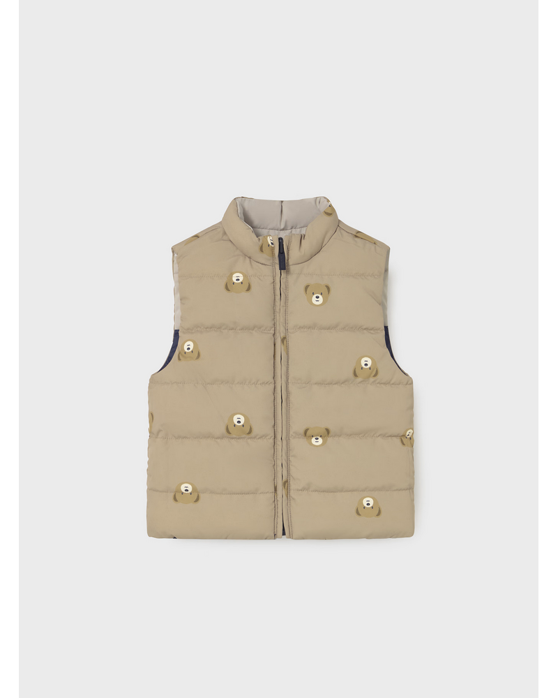 Mayoral Reversible Puffer Vest {Navy/Tan}