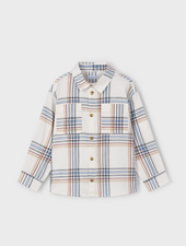 Mayoral Plaid Shirt/Corduroy Set {Crm/Bur/Blue}