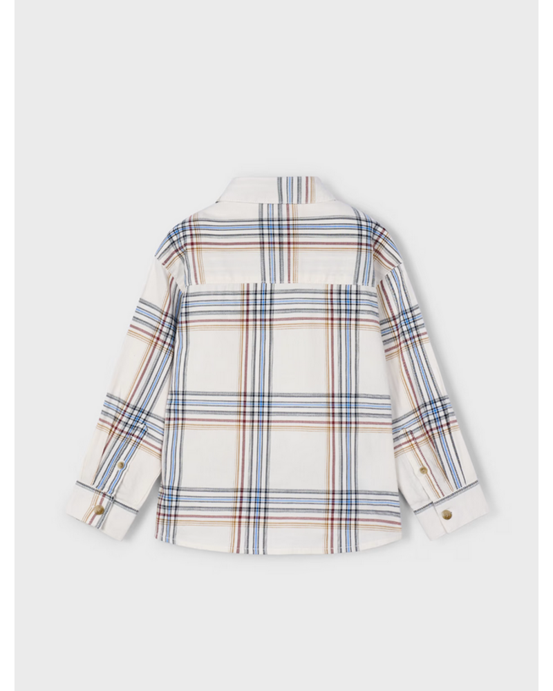 Mayoral Plaid Shirt/Corduroy Set {Crm/Bur/Blue}