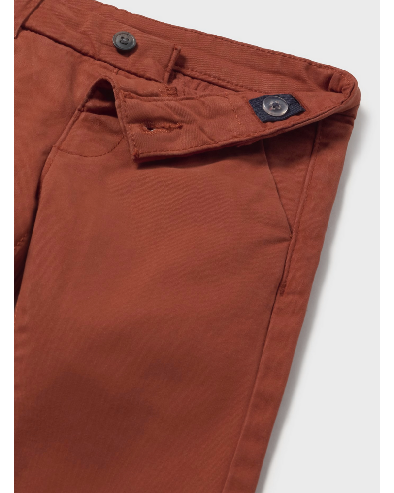 Mayoral Plaid Shirt/ Pant Set {Crm/Org/Rust}