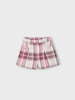 Mayoral Ruffle Collar Shirt w/ Plaid Short Set {Ivory/Cherry}