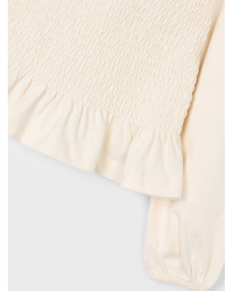 Mayoral Blouse & Pleather Shorts Set {Ivory/Brown}