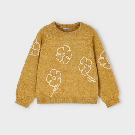 Mayoral Floral Sweater & Leggings Set {Mustard/Ivory}