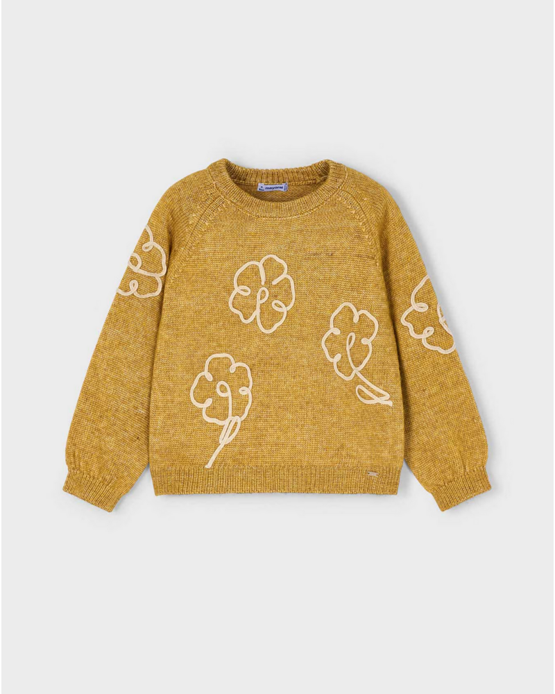 Mayoral Floral Sweater & Leggings Set {Mustard/Ivory}