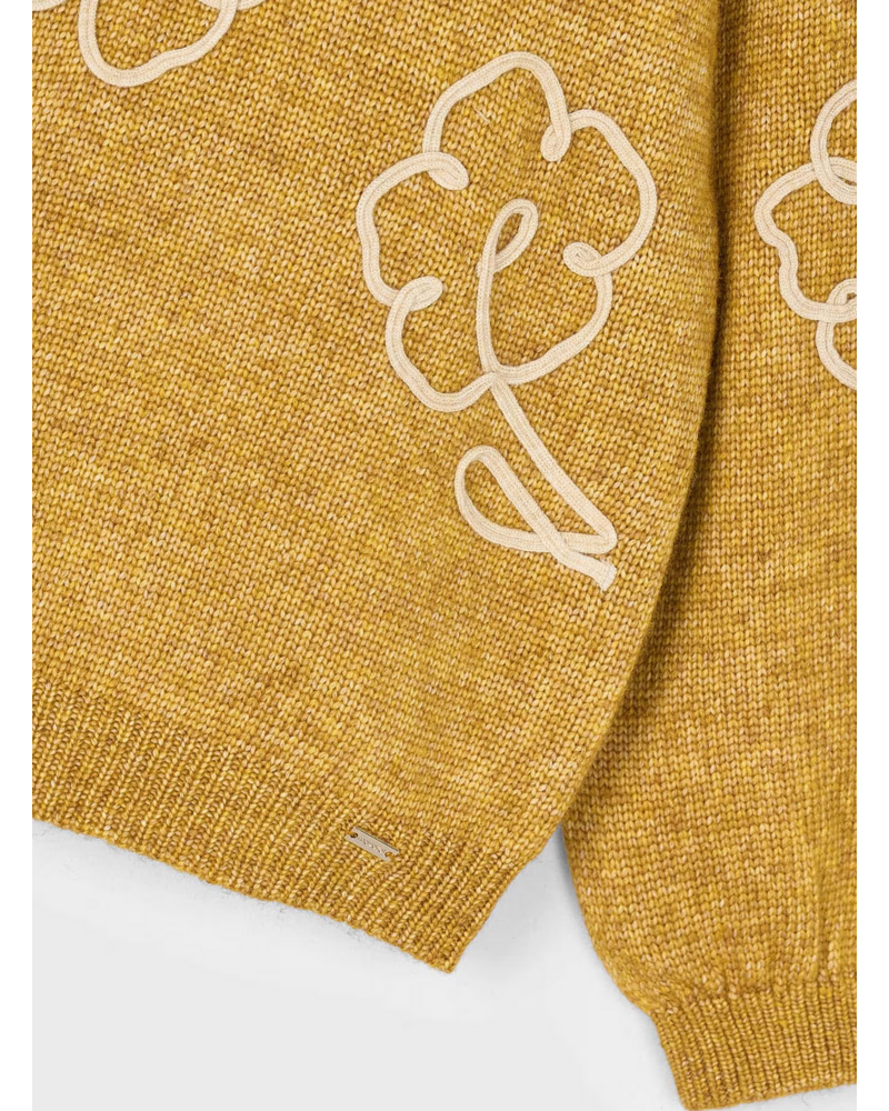Mayoral Floral Sweater & Leggings Set {Mustard/Ivory}