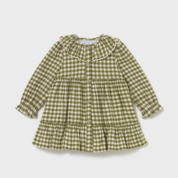 Mayoral Gingham Ruffle Dress Dress {Bay Leaf}