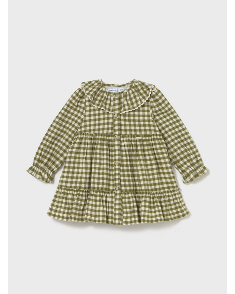 Mayoral Gingham Ruffle Dress Dress {Bay Leaf}