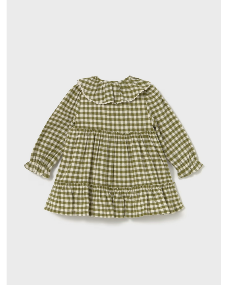 Mayoral Gingham Ruffle Dress Dress {Bay Leaf}