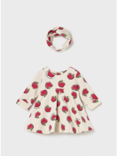 Mayoral Apple Dress {Ivory/Red}