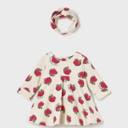 Mayoral Apple Dress {Ivory/Red}