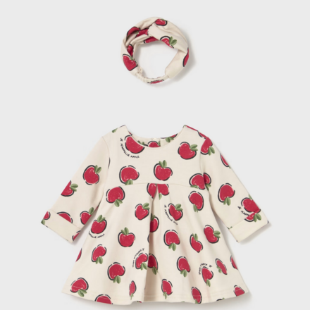 Mayoral Apple Dress {Ivory/Red}