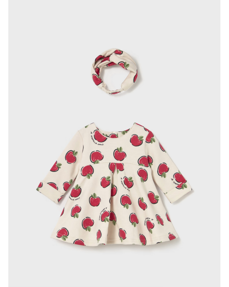 Mayoral Apple Dress {Ivory/Red}