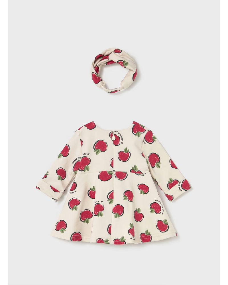 Mayoral Apple Dress {Ivory/Red}