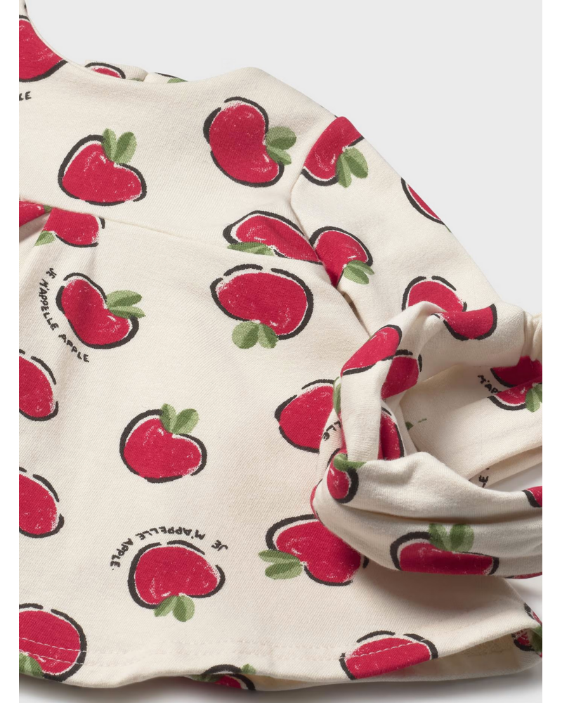 Mayoral Apple Dress {Ivory/Red}