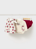 Mayoral Apple 3PC Vest/Bloomer Set{Ivory/Red}