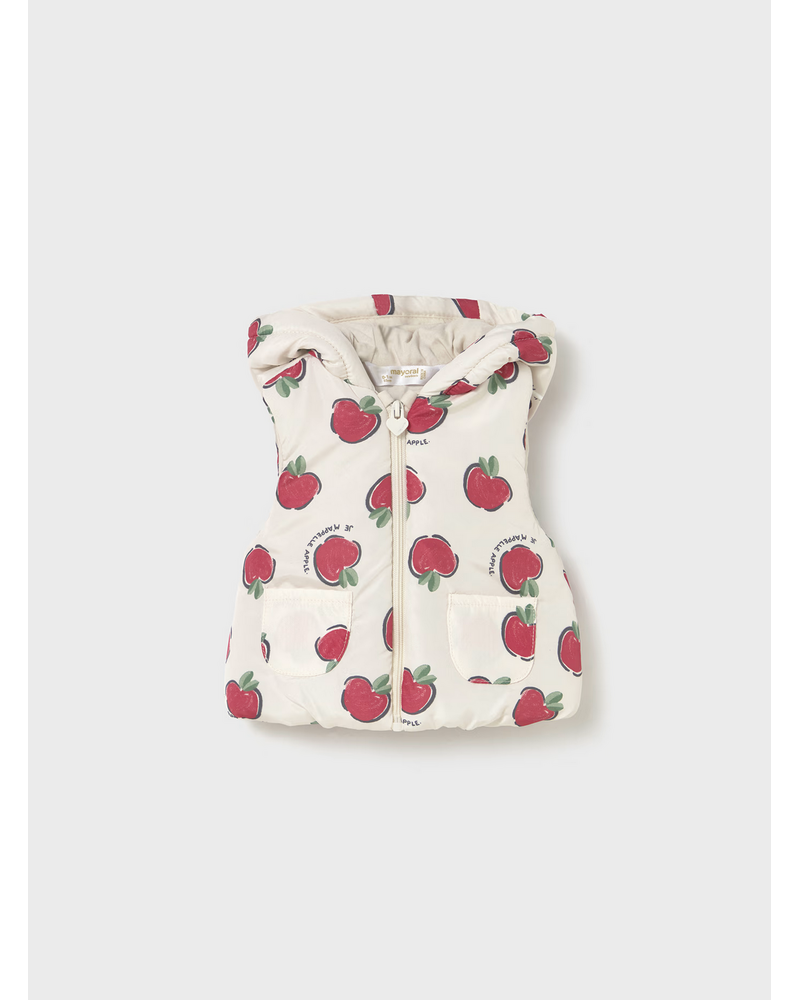 Mayoral Apple 3PC Vest/Bloomer Set{Ivory/Red}