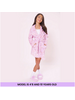 OMG Accessories Fleece Printed Bath Robe {Pink Bow Print}