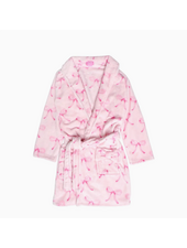 OMG Accessories Fleece Printed Bath Robe {Pink Bow Print}