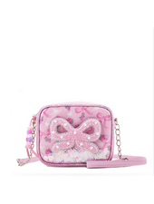 OMG Accessories Confetti Floral Bow Mini Crossbody Bag {Peony}