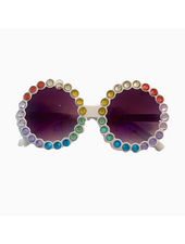 Sparkle Sisters Rhinestone Sunglasses {White}