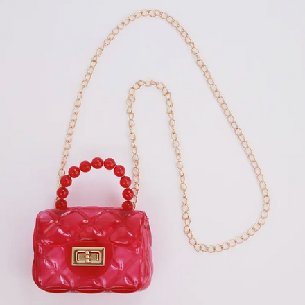 Sparkle Sisters Clear Jelly Purse {Red}