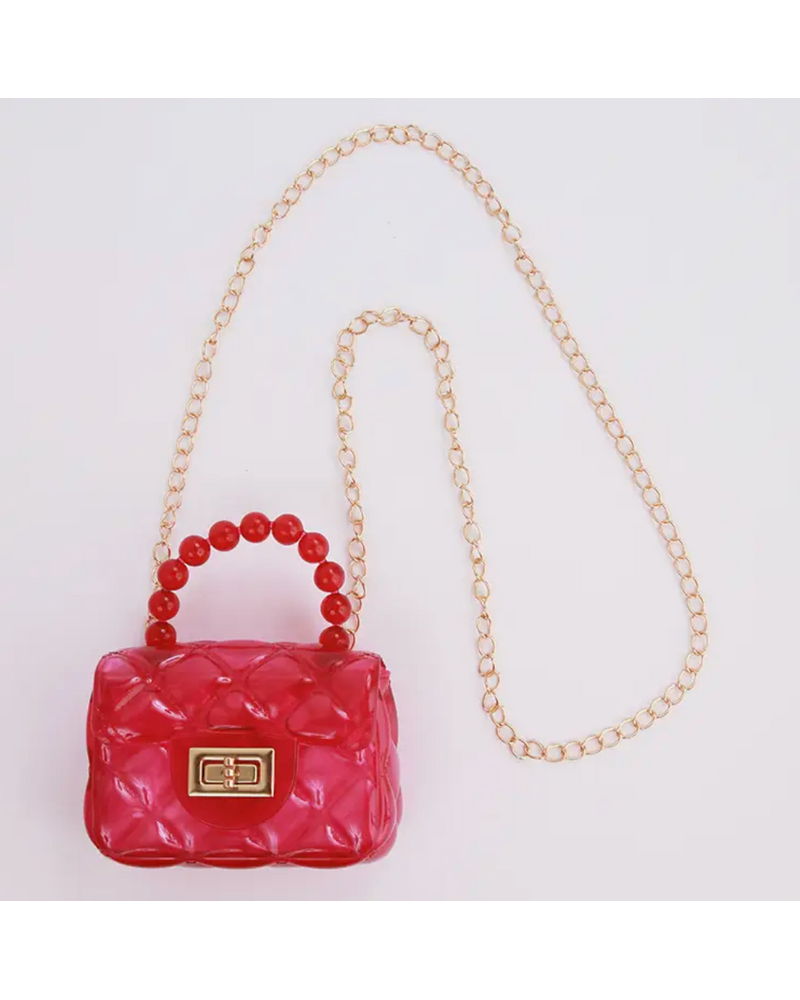 Sparkle Sisters Clear Jelly Purse {Red}