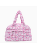 OMG Accessories Quilted Scrunchies Floral Bow Printed Medium Duffle Bag {Petal Floral}