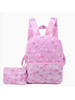 OMG Accessories Quilted Scrunchies Printed Mini Backpack with Coin Purse {Peony}