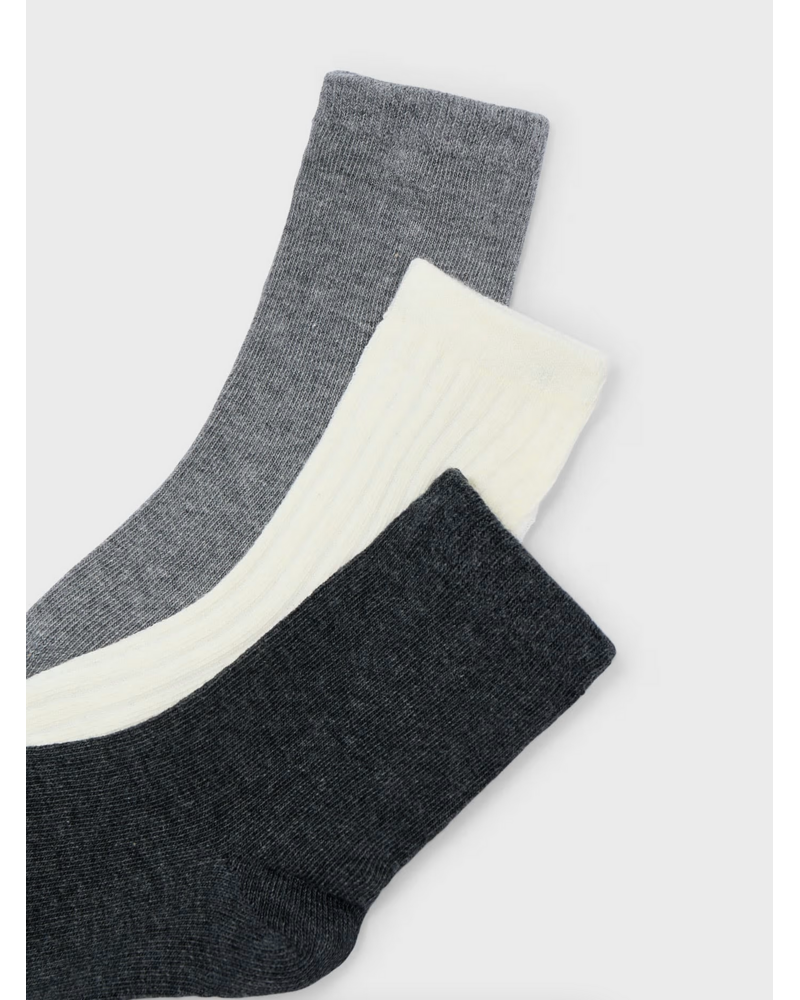 Mayoral 3 Pack Socks {Ivory/Gray/Slate}