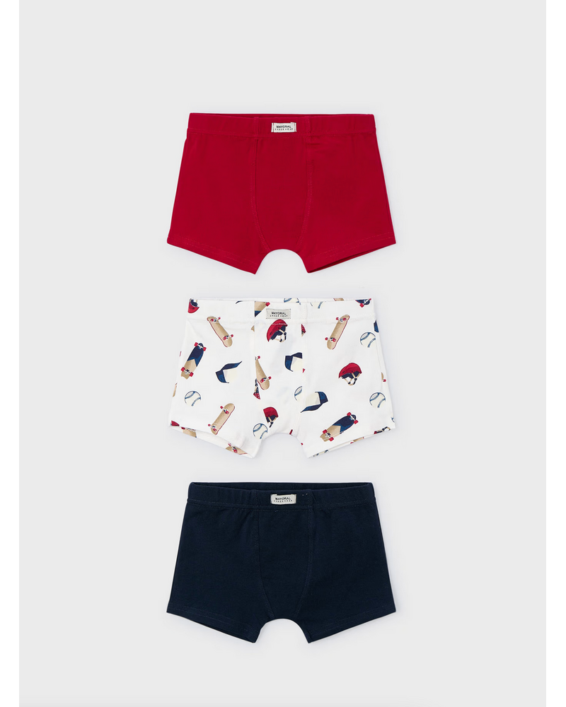 Mayoral 3 Pack Boxers {Red}