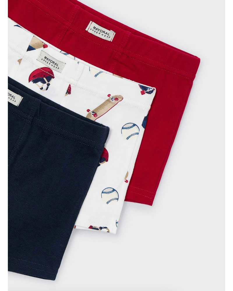 Mayoral 3 Pack Boxers {Red}