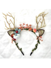 M.L. Kids Reindeer Light Up Antlers w/ Feathers Headband {Blue Flower}